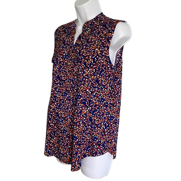 Ava & Grace Sleeveless Top Quarter Button Women's Petite Medium PM - Picture 4 of 7